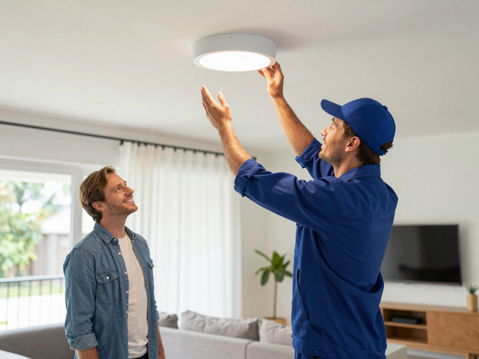 Completed electrical installation in home